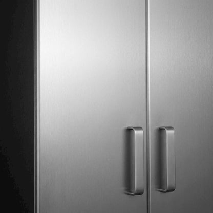 Heavy Duty Black Metal Overhead Cabinet With Silver Front For Storage
