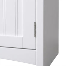 Metal and wood buffet with framed glass doors and drawer for stylish storage