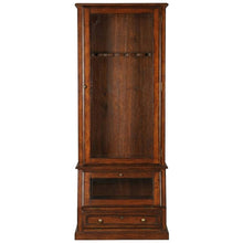 Wooden 12-Gun Storage Cabinet with Slanted Base for Secure Organization
