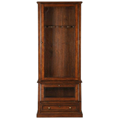 Wooden 12-Gun Storage Cabinet with Slanted Base for Secure Organization