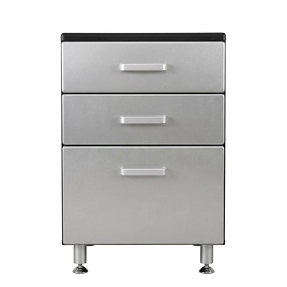 Vinyl Laminated Storage Cabinet with Three Drawers for Garage Organization