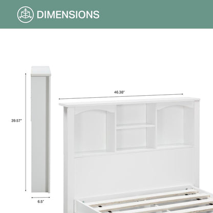 Twin Sized White Bookcase Headboard