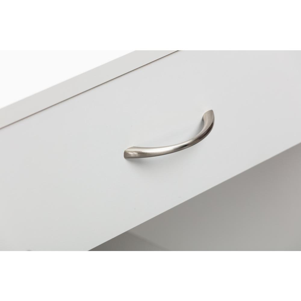 One Drawer White Nightstand