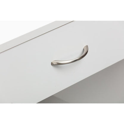 One Drawer White Nightstand