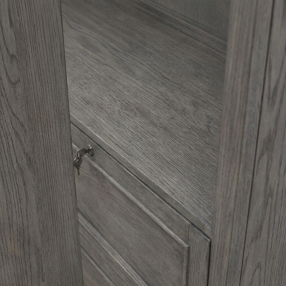 Grey Gun Cabinet With Secure Storage For Firearms And Accessories