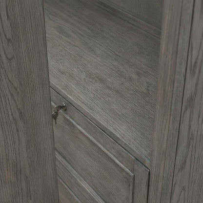 Grey Gun Cabinet With Secure Storage For Firearms And Accessories