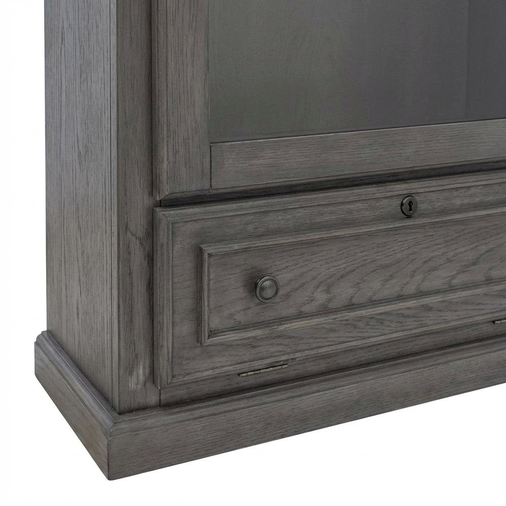 Grey Gun Cabinet With Secure Storage For Firearms And Accessories