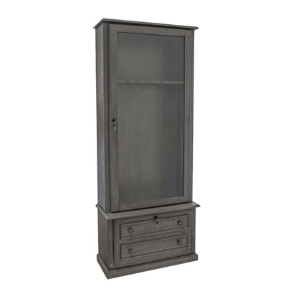 Grey Gun Cabinet With Secure Storage For Firearms And Accessories