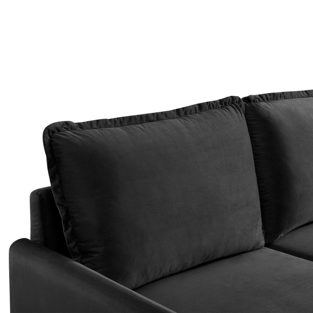 57 Inch Wide Upholstered Two Cushion Loveseat with Cambered Arms