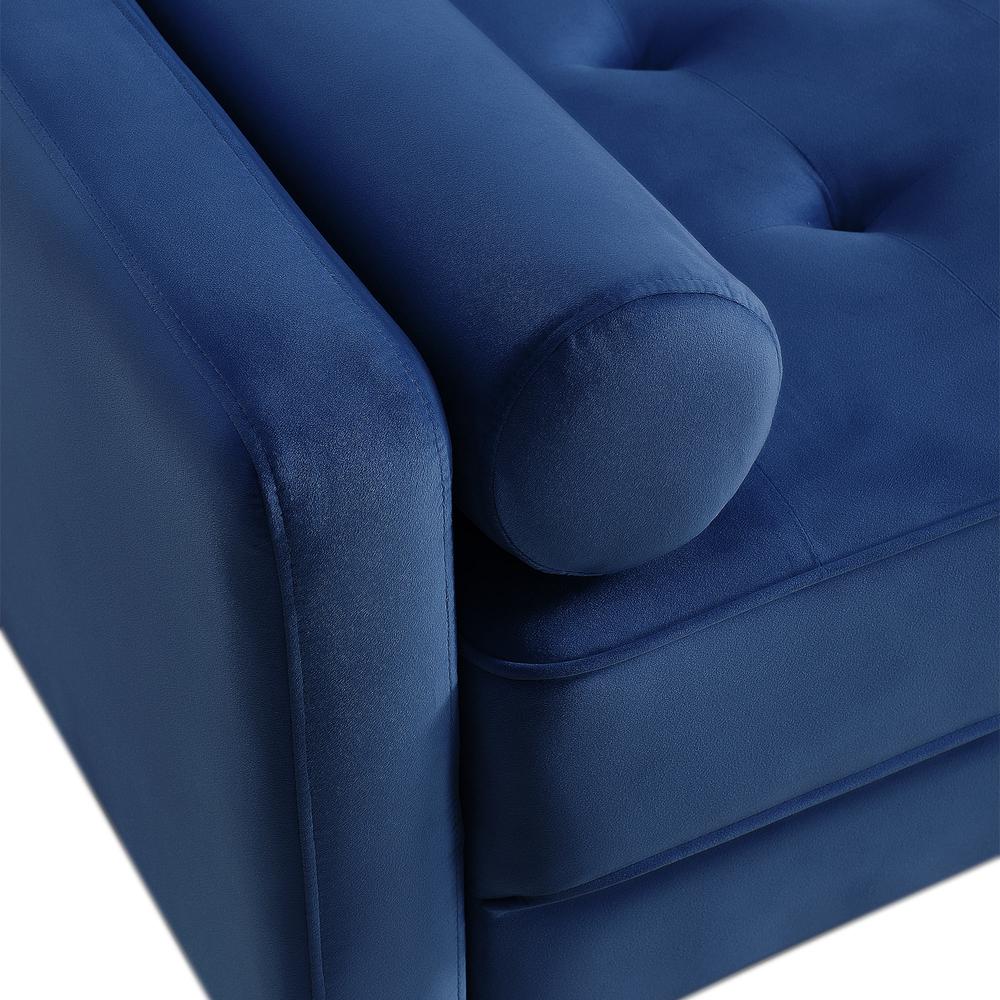 57 Inch Wide Upholstered Two Cushion Loveseat with Bolster Pillows