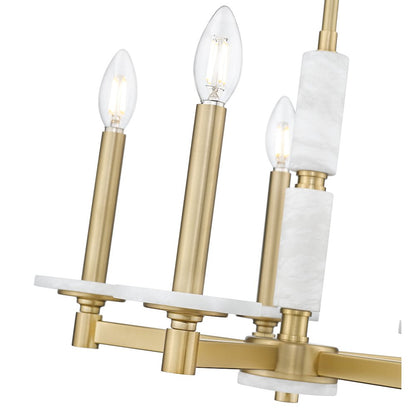 Z-Lite Kaden 5 Light Chandelier in Modern Gold color, Steel frame