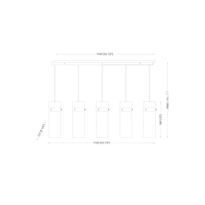 Z-Lite 5 Light Linear Chandelier