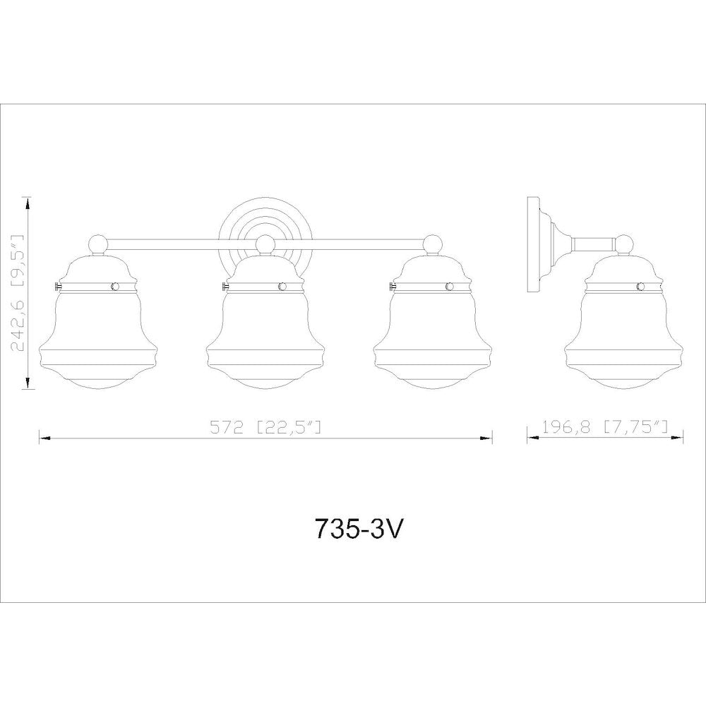 Z-Lite 3 Light Vanity