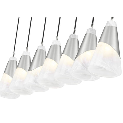 Z-Lite Aimie 7 Light Linear Chandelier, Brushed Nickel