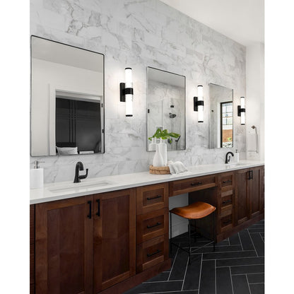 Z-Lite Egon 1 Light Vanity in Matte Black color, Steel frame