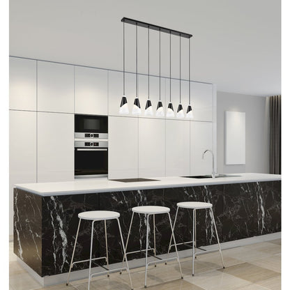 Z-Lite Aimie 7 Light Linear Chandelier, Brushed Nickel