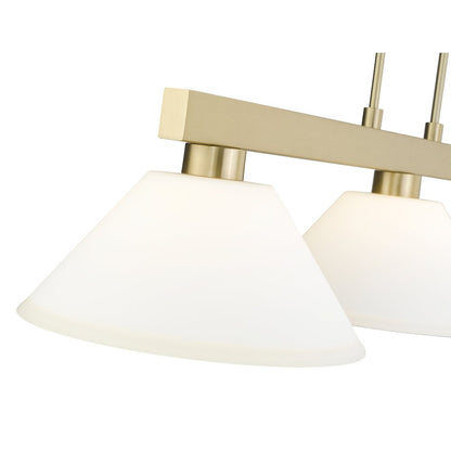 Z-Lite Cobalt 3 Light Billiard, Steel Frame, Matte Opal Shade Color