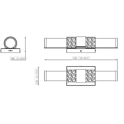 Z-Lite Egon 1 Light Vanity in Matte Black color, Steel frame