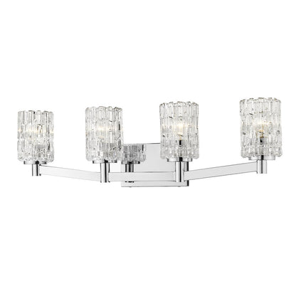 Z-Lite Aubrey 4 Light Vanity in Chrome Frame Finish