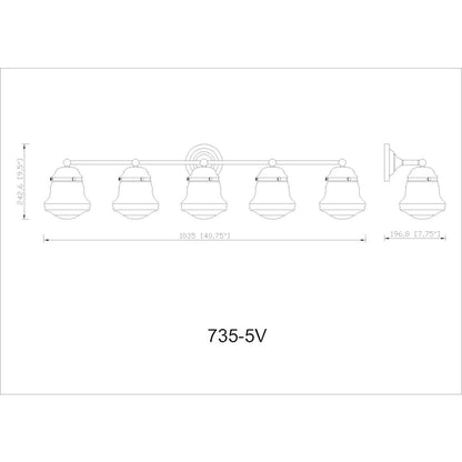 Z-Lite 5 Light Vanity