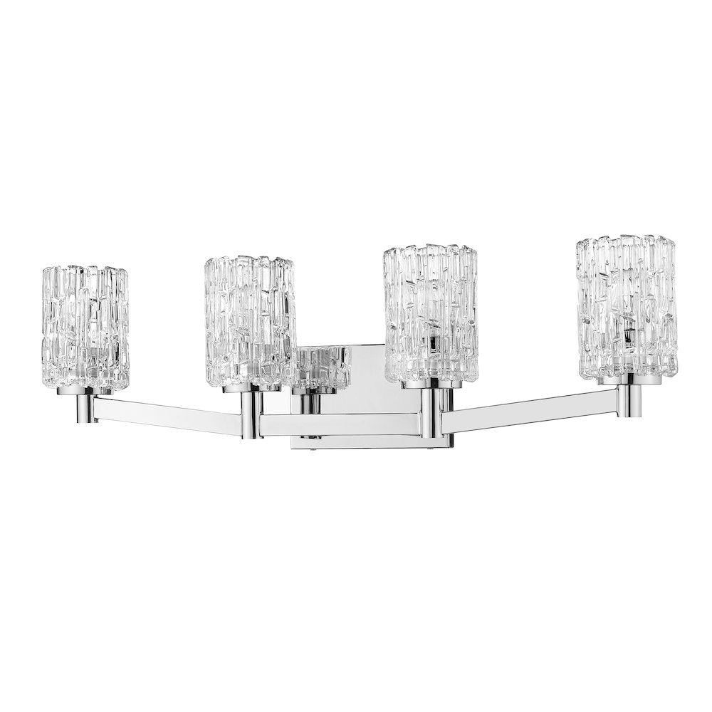 Z-Lite Aubrey 4 Light Vanity in Chrome Frame Finish