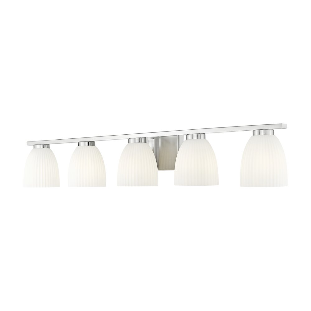 Z-Lite Naya 5 Light Vanity in Brushed Nickel color, Steel frame