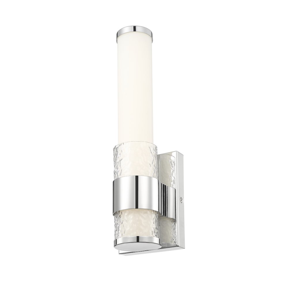 Z-Lite Egon 1 Light Wall Sconce in Chrome color, Steel frame