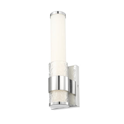 Z-Lite Egon 1 Light Wall Sconce in Chrome color, Steel frame