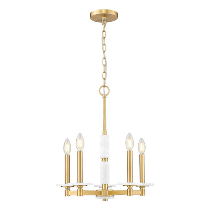 Z-Lite Kaden 5 Light Chandelier in Modern Gold color, Steel frame