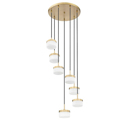 Z-Lite 7 Light Chandelier, Modern Gold