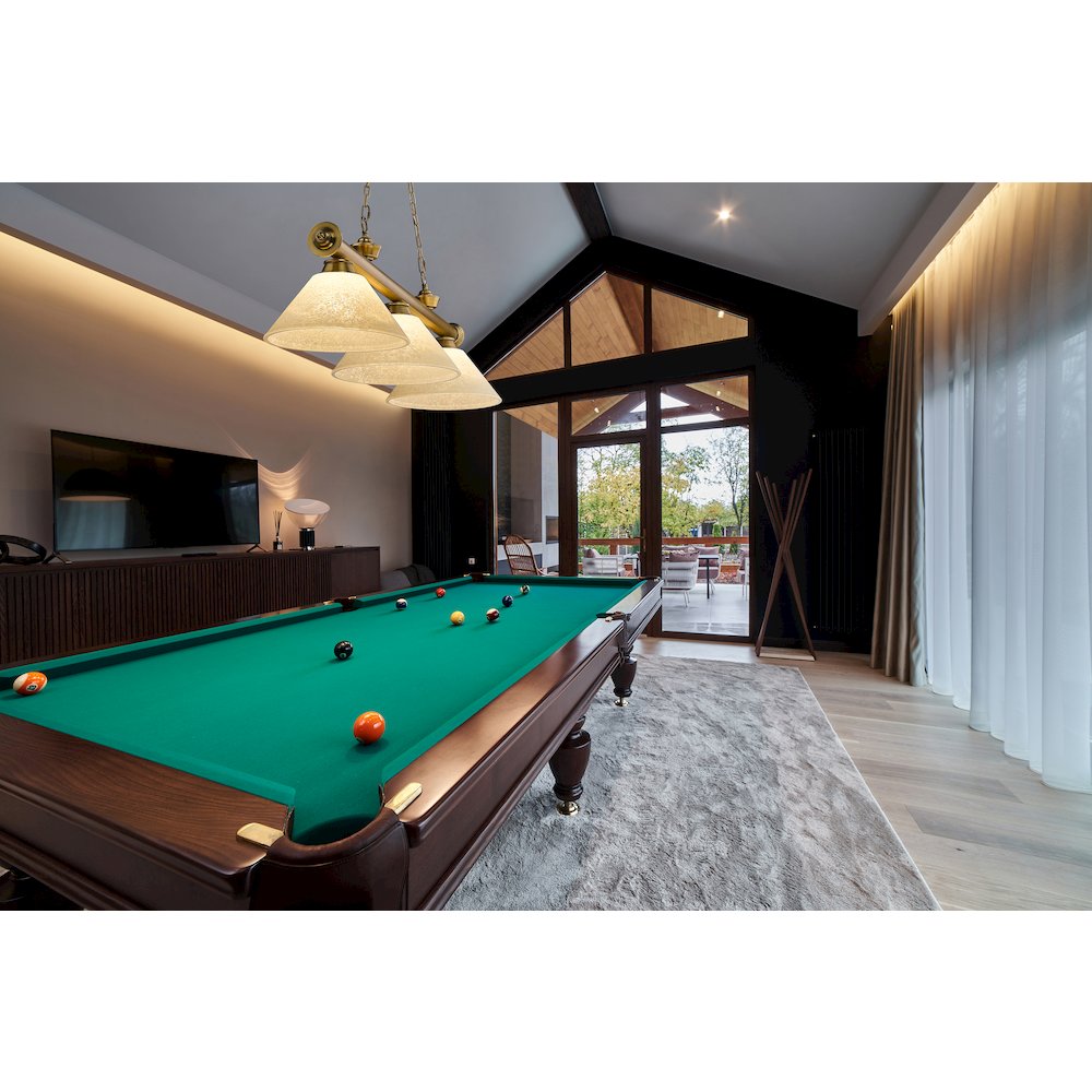 Z-Lite Cordon 3 Light Billiard, Steel Frame, Golden Mottle Shade Color