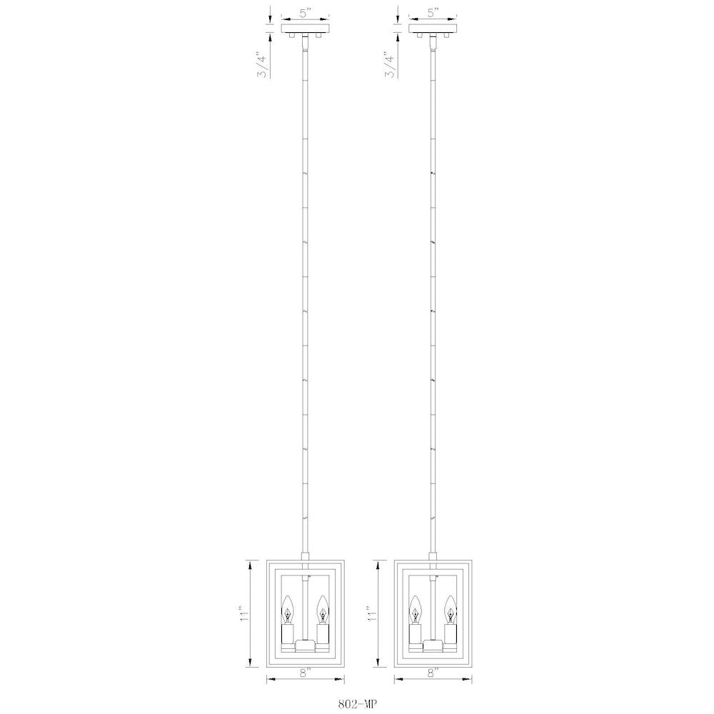 Z-Lite 3 Light Pendant