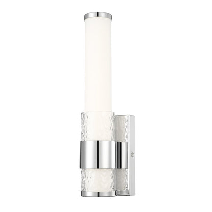 Z-Lite Egon 1 Light Wall Sconce in Chrome color, Steel frame