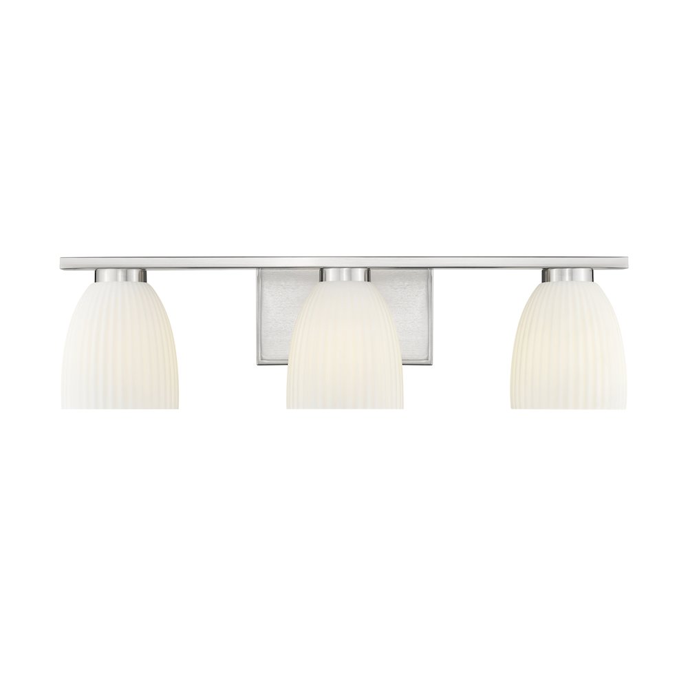 Z-Lite Naya 3 Light Vanity in Brushed Nickel color, Steel frame