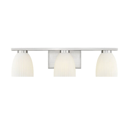 Z-Lite Naya 3 Light Vanity in Brushed Nickel color, Steel frame