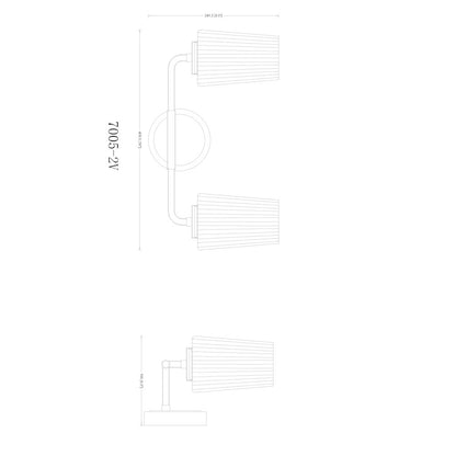 Z-Lite Montford 2 Light Vanity in Brushed Nickel color, Steel frame