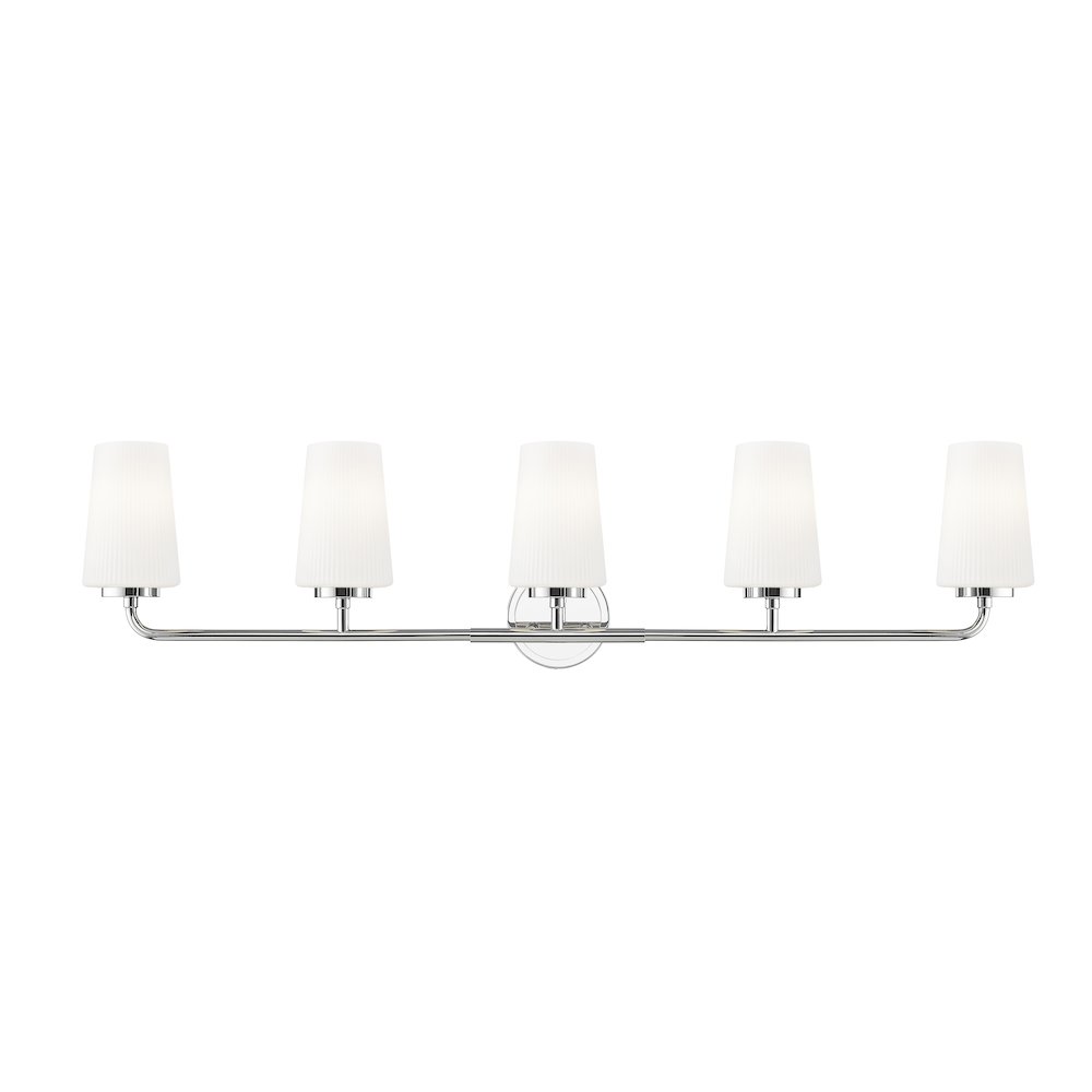 Z-Lite Montford 5 Light Vanity in Chrome color, Steel frame