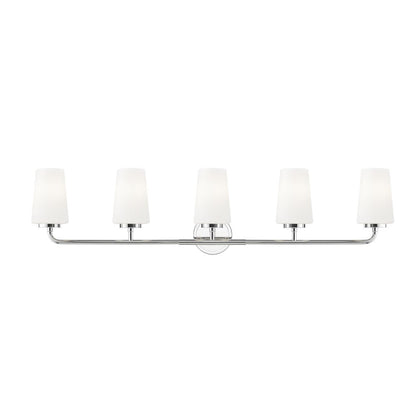 Z-Lite Montford 5 Light Vanity in Chrome color, Steel frame