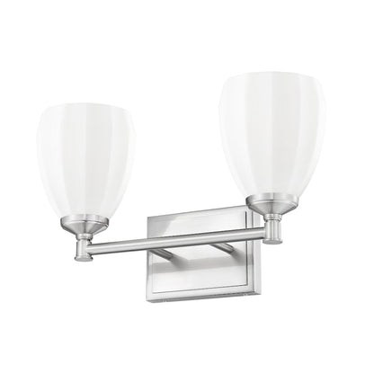 Z-Lite Oren 2 Light Vanity in Brushed Nickel color, Steel frame