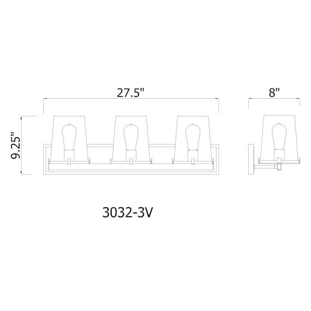 Z-Lite 3 Light Vanity