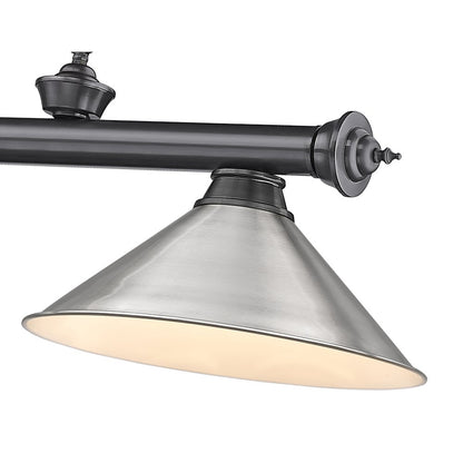 Z-Lite Cordon 3 Light Billiard, Steel Frame, Brushed Nickel Shade Color