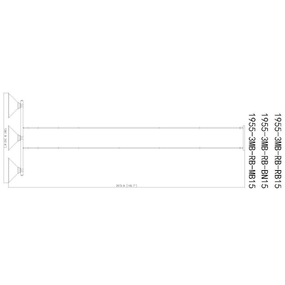 Z-Lite Bronte 3 Light Billiard, Steel Frame, Matte Black Shade Color