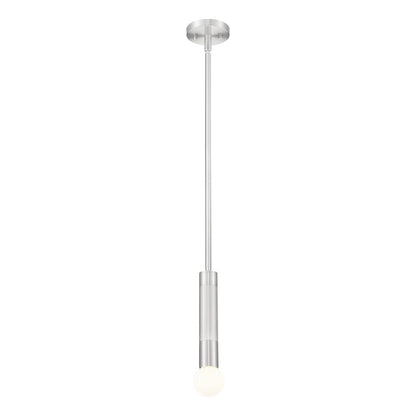 Z-Lite Stari 1 Light Pendant in Brushed Nickel color, Steel frame