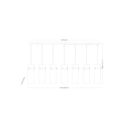 Z-Lite 7 Light Linear Chandelier