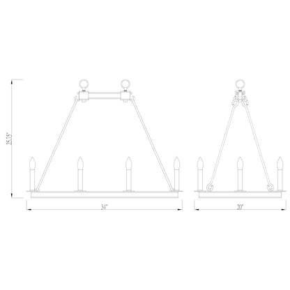 Z-Lite 10 Light Linear Chandelier