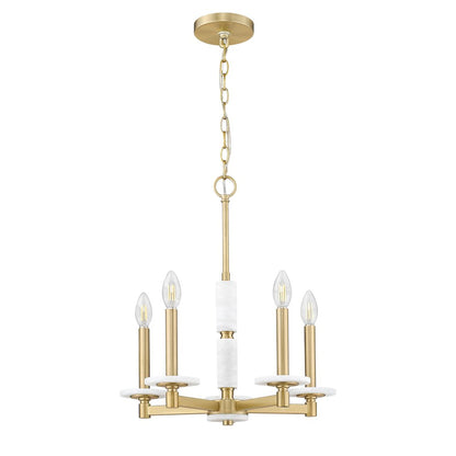 Z-Lite Kaden 5 Light Chandelier in Modern Gold color, Steel frame