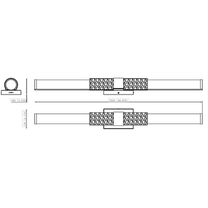 Z-Lite Egon 1 Light Vanity in Modern Gold color, Steel frame