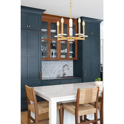 Z-Lite Kaden 5 Light Chandelier in Modern Gold color, Steel frame