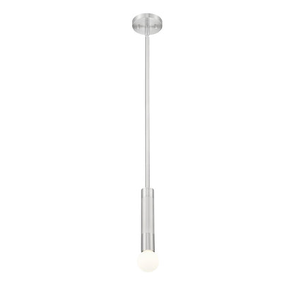 Z-Lite Stari 1 Light Pendant in Brushed Nickel color, Steel frame