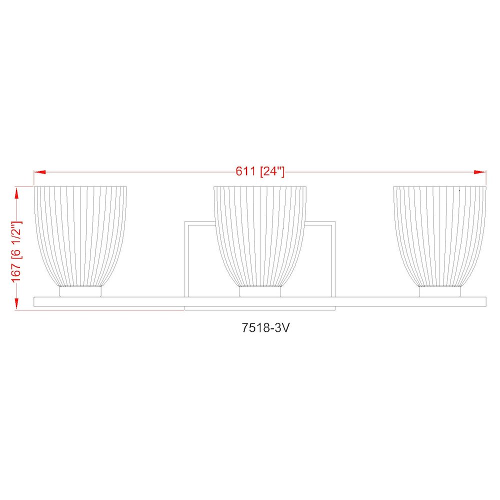 Z-Lite Naya 3 Light Vanity in Brushed Nickel color, Steel frame